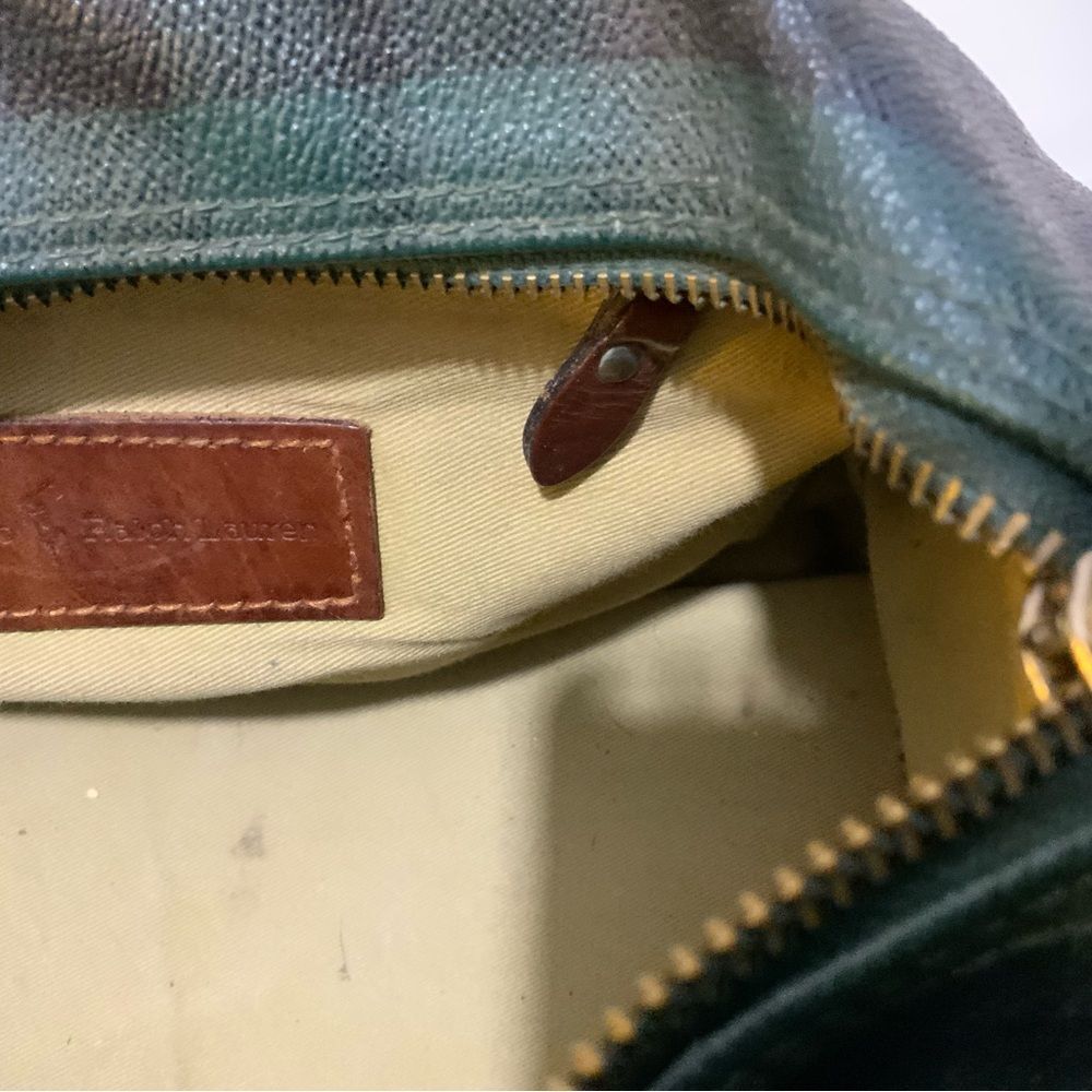 Polo Ralph Lauren Vintage Bag  Pvc Checkered Pattern Top Handle Travel Bag - Picture 12 of 16